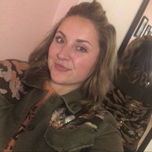 Olive Camo Sequin Jacket w/ Pockets